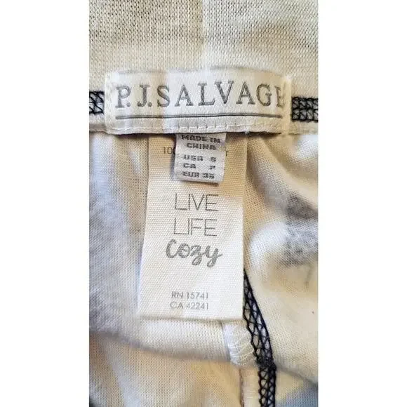 PJ Salvage Aprés Ski Print Pajama Set Long Sleeve Top & Bottoms Womens Sz S - Picture 5 of 10